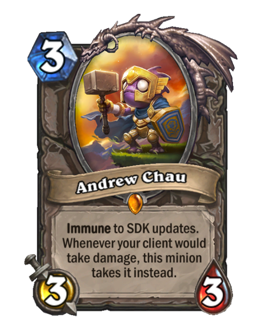 Andrew Chau's official Hearthstone credits card